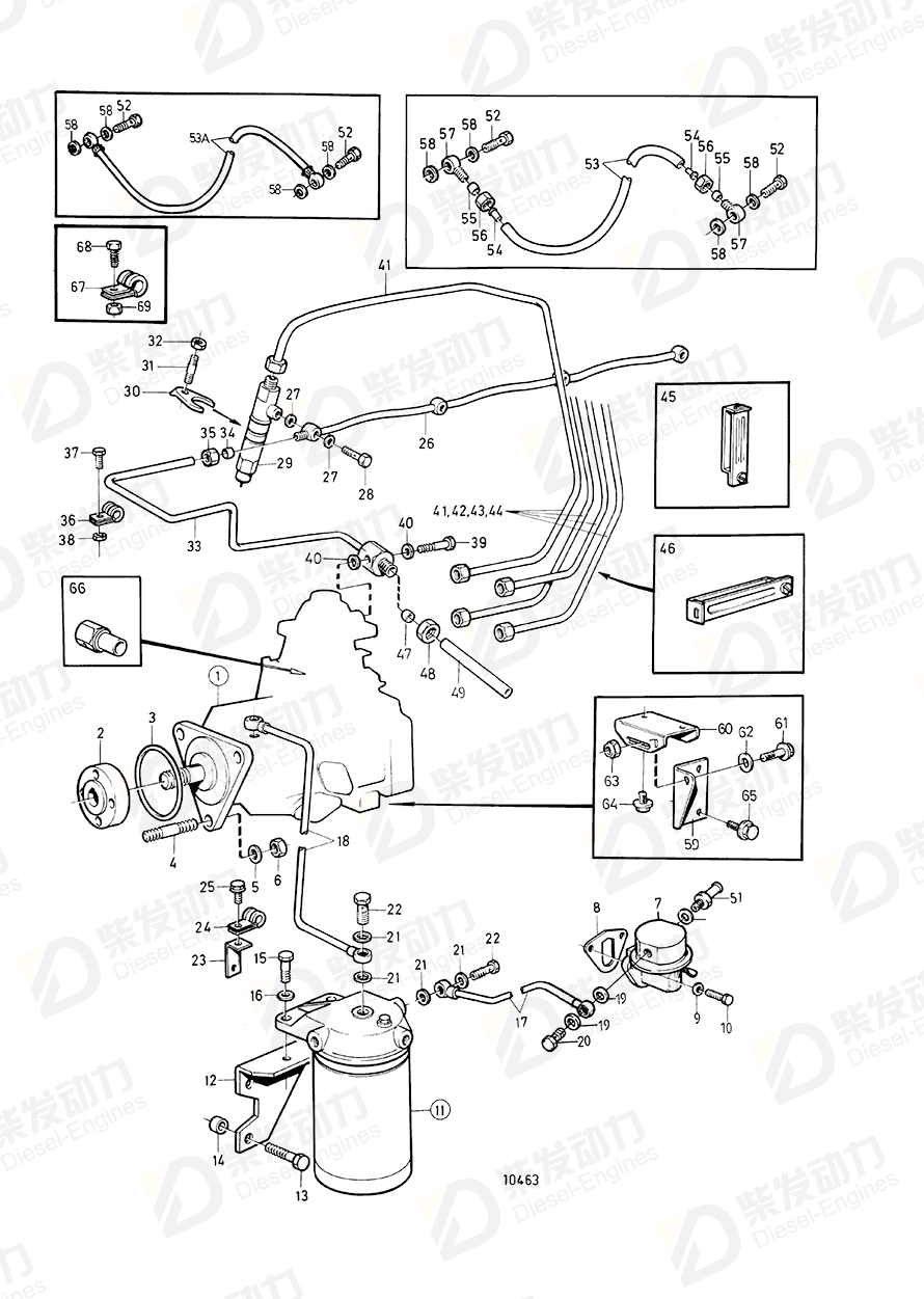 VOLVO Delivery pipe 838874 Drawing